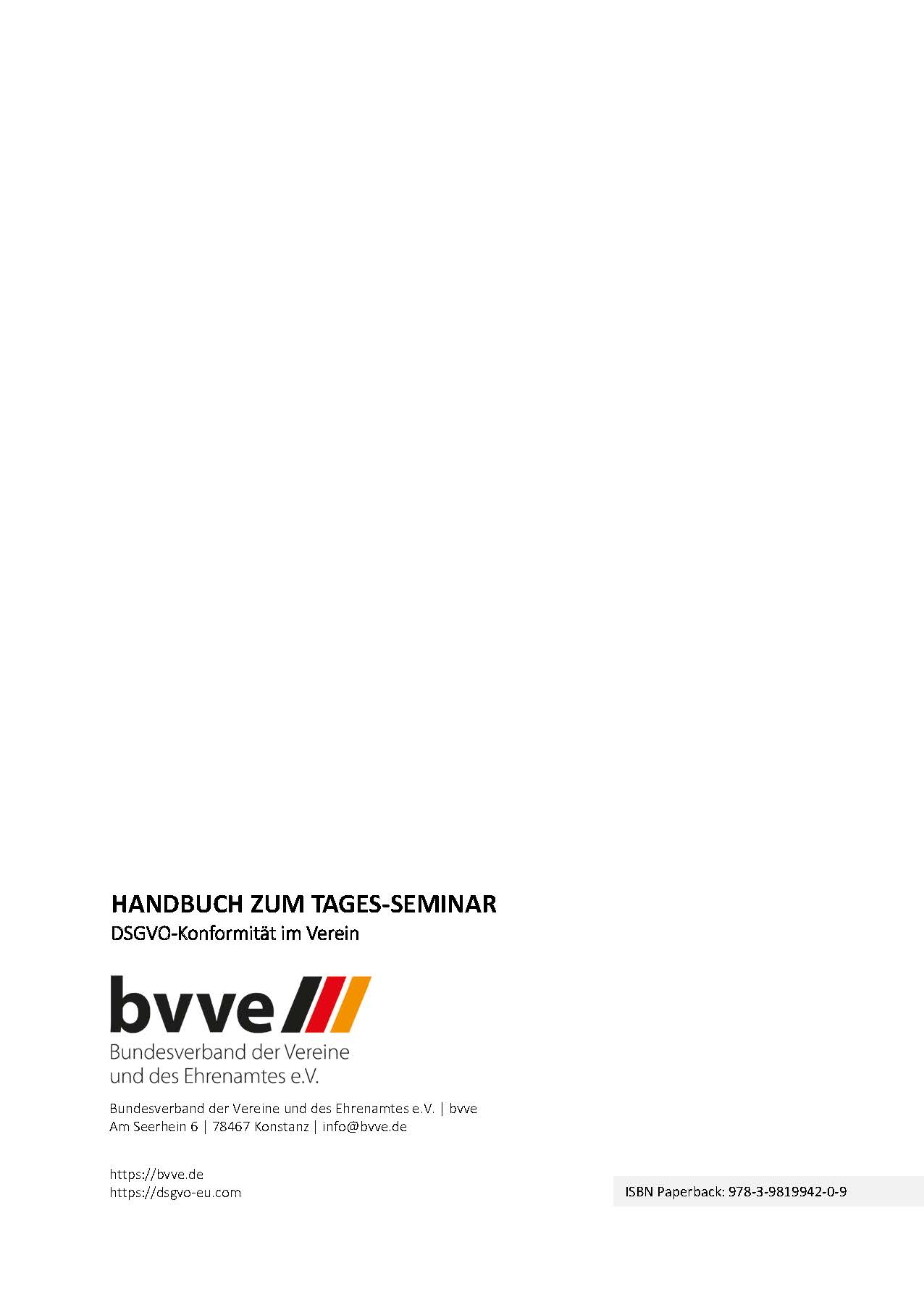 Handbuch zum Tagesseminar DSGVO bvve Auszug Hans-Jürgen Schwarz